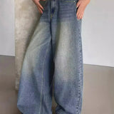 Baggy wide leg jeans dames – high waist oversized jeans in grijs, zwart & blauw