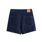 Dames-Denim-Set – Korte Mouwen Jeansjack & Asymmetrische Minirok