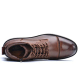 Harm™ Robuuste Herenboots met Rits en Vetersluiting