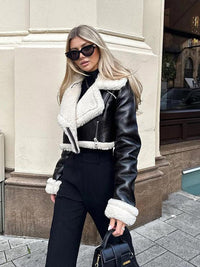 Anna | Warme Kunstlederjacke