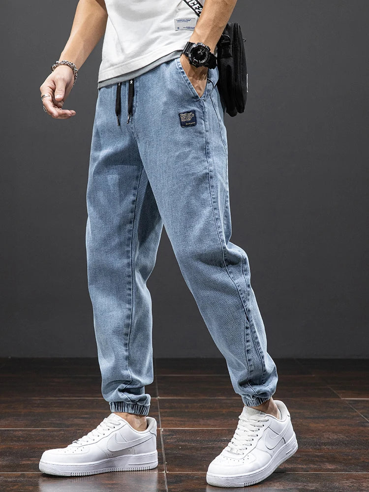 Jochem™ Heren Casual Denim Jogger Broek