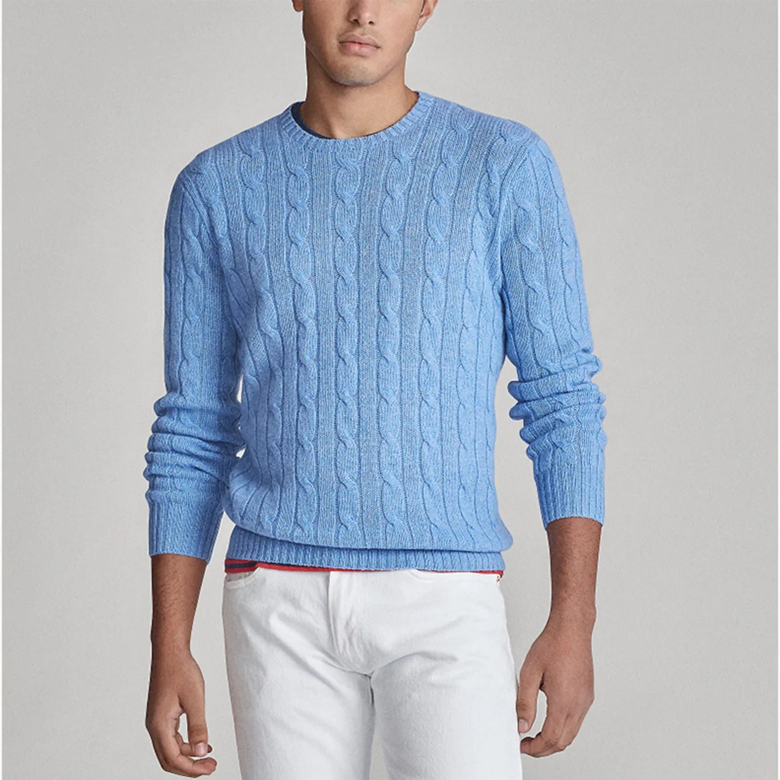 Heren Gebreide Sweater - Dikke Katoenen Trui