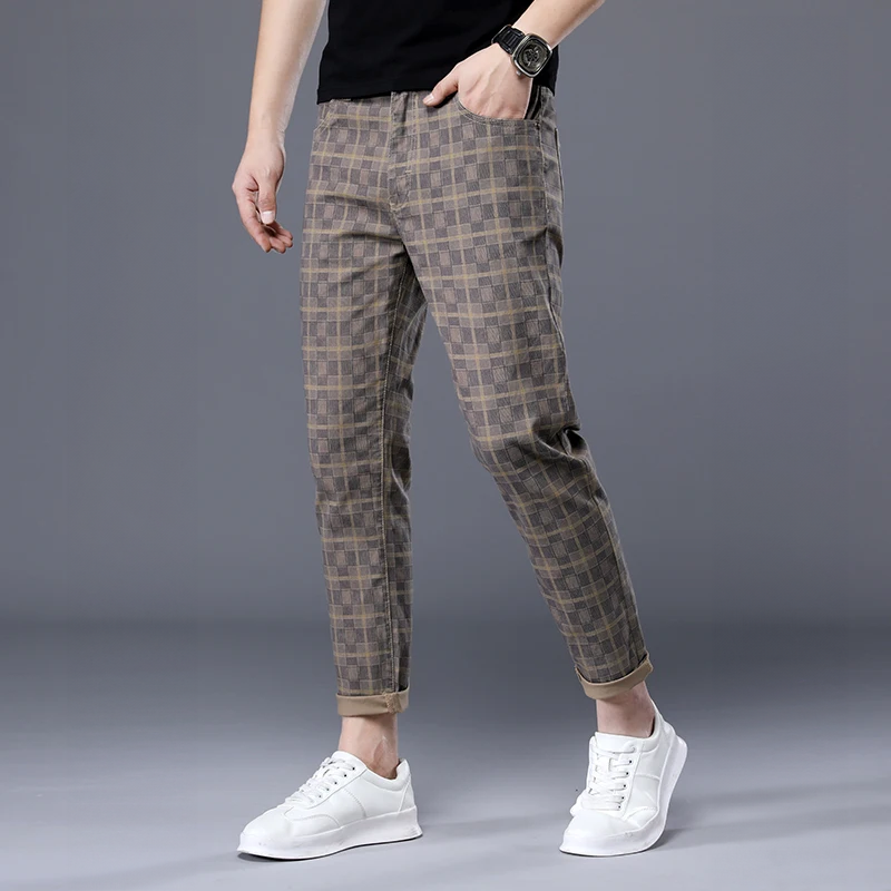 Patrick | Trendy Geruite Slim Fit Broeken voor Heren Vrijetijd & Stijlvol