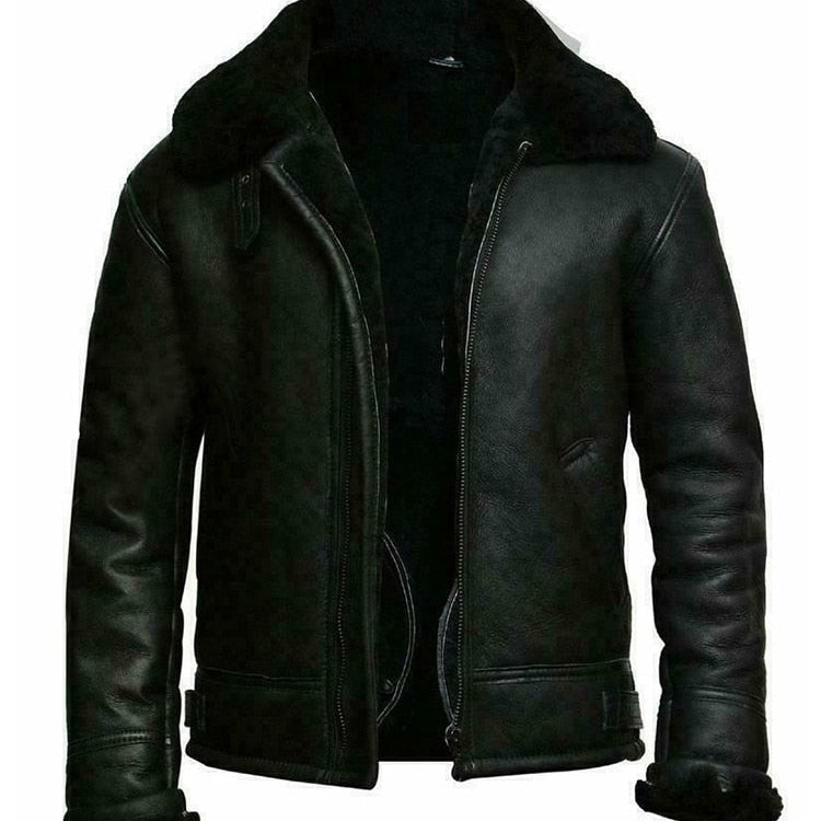 Frederik-Jan™ Heren Aviator Leren Jas