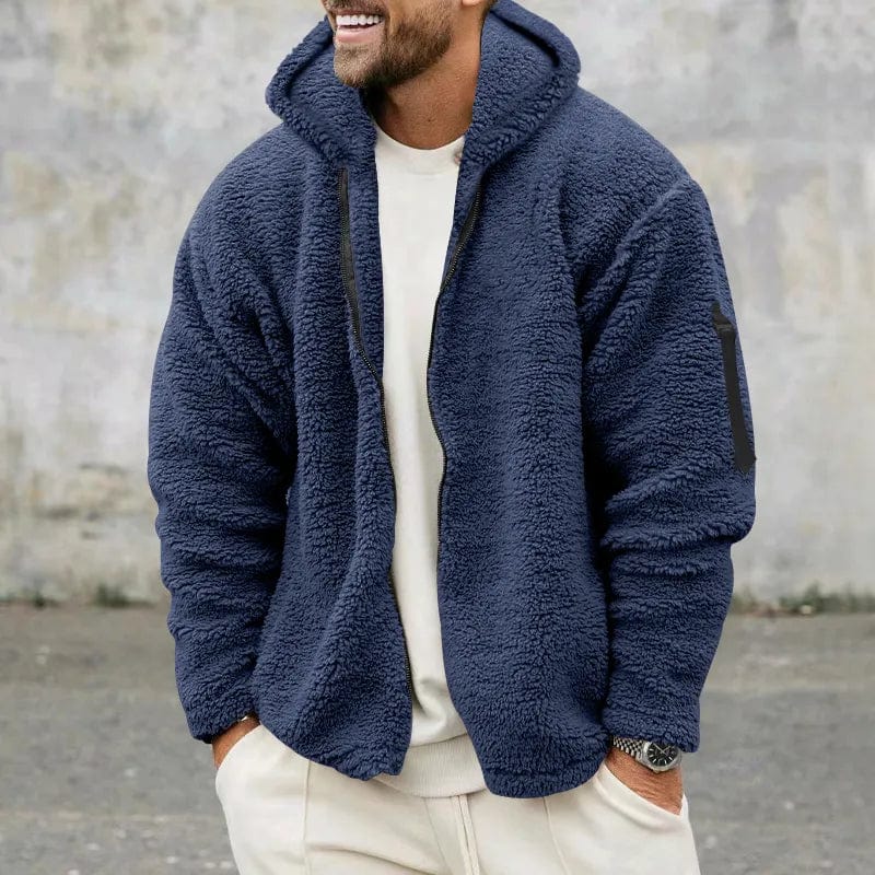 Laurens™ Heren Sherpa Gevoerde Teddy Fleece Jas met Capuchon
