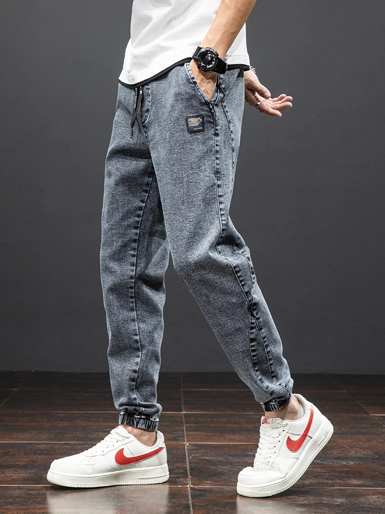 Jochem™ Heren Casual Denim Jogger Broek