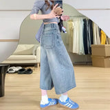 Cropped Wide Jeans Dames | High Waist Wide Leg Denim | Vintage Look