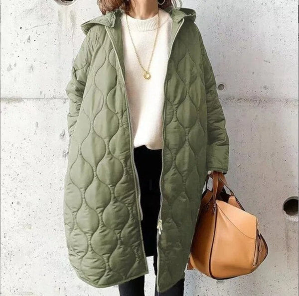 Gewatteerde™ Lange Jas | Warm en Trendy | Met Capuchon