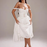 Elena | Luchtige Linnen Zomerjurk met Romantische Details