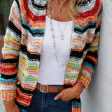 Meerkleurige™ Gebreide Cardigan | Acryl | Gezellig en Stijlvol