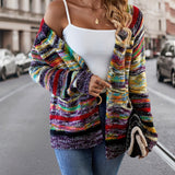 Meerkleurige™ Gebreide Cardigan | Acryl | Gezellig en Stijlvol
