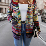 Meerkleurige™ Gebreide Cardigan | Acryl | Gezellig en Stijlvol