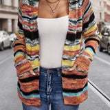 Meerkleurige™ Gebreide Cardigan | Acryl | Gezellig en Stijlvol