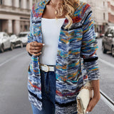 Meerkleurige™ Gebreide Cardigan | Acryl | Gezellig en Stijlvol