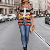 Meerkleurige™ Gebreide Cardigan | Acryl | Gezellig en Stijlvol