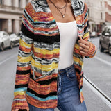Meerkleurige™ Gebreide Cardigan | Acryl | Gezellig en Stijlvol