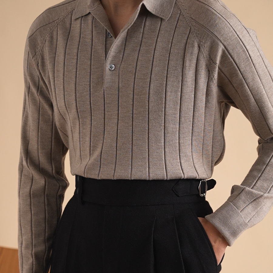 Jelle™ Elegante Heren Fijngebreide Polo