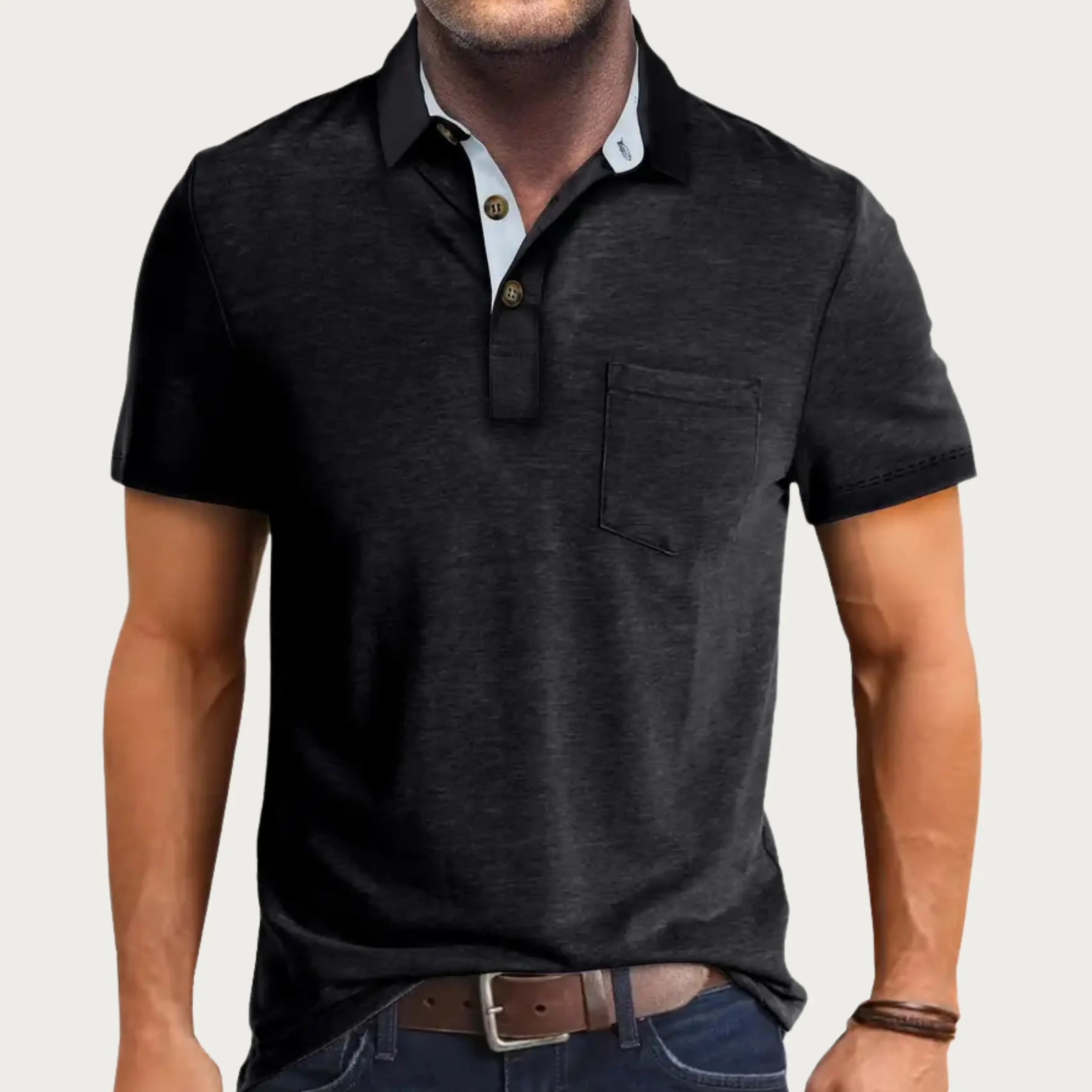 Heren Polo Korte Mouw Knopen Casual Comfort