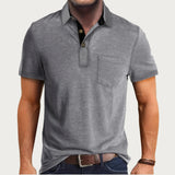 Heren Polo Korte Mouw Rits Casual Comfort