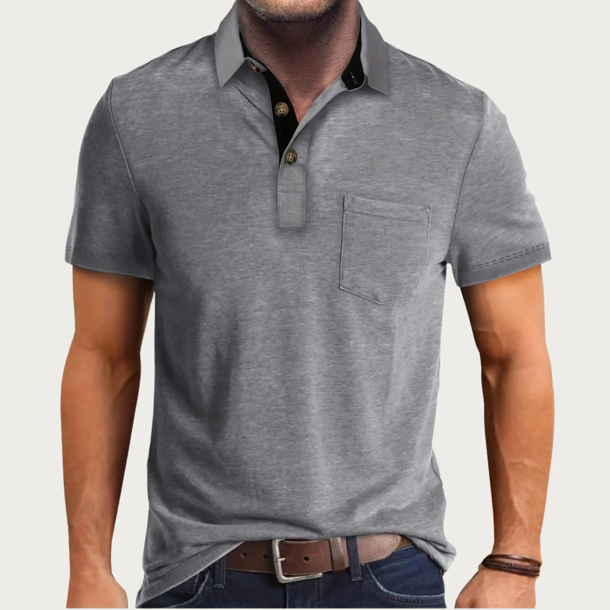 Heren Polo Korte Mouw Knopen Casual Comfort