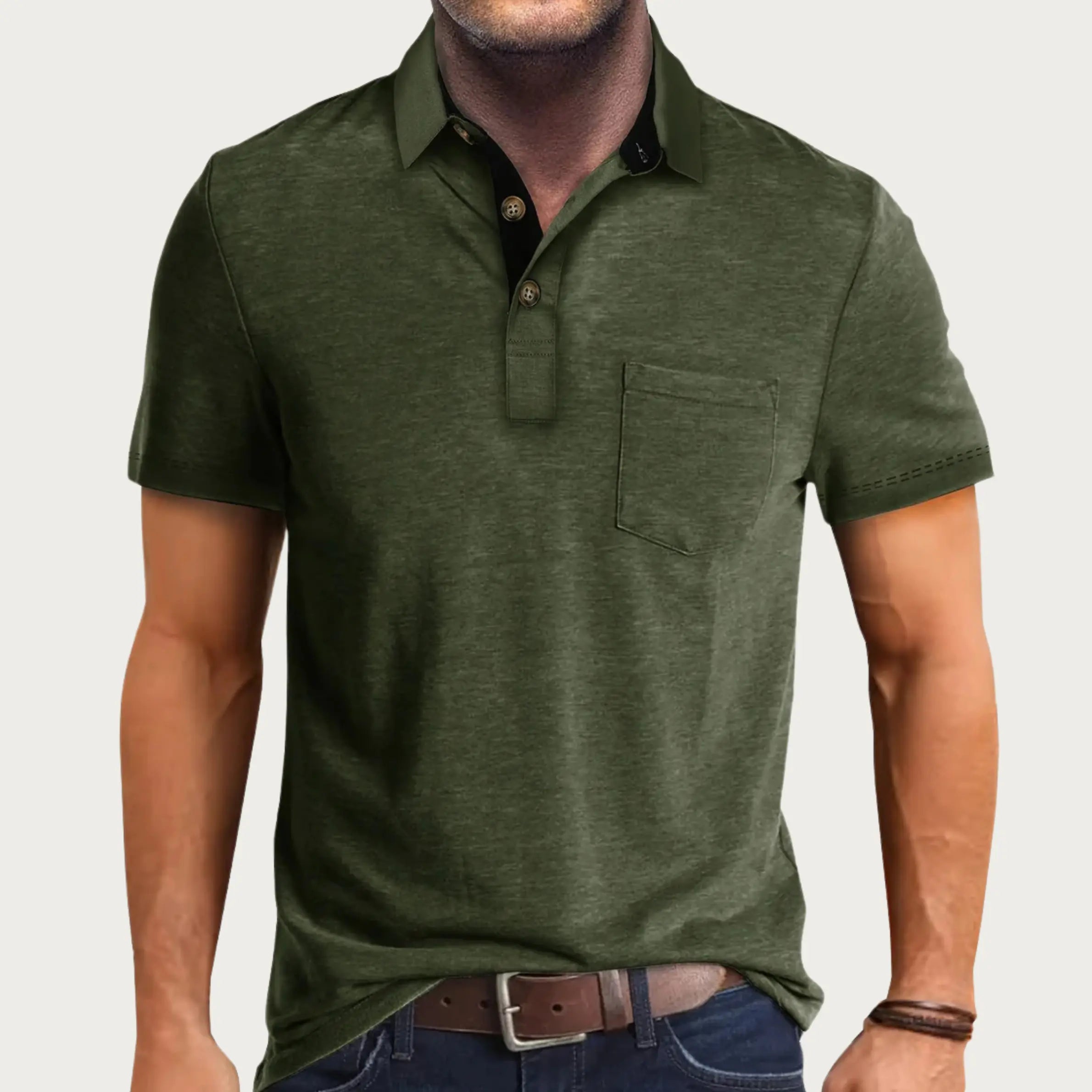 Heren Polo Korte Mouw Knopen Casual Comfort
