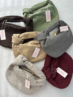 Ilyse | Gevlochten Mini-Tas van Suède
