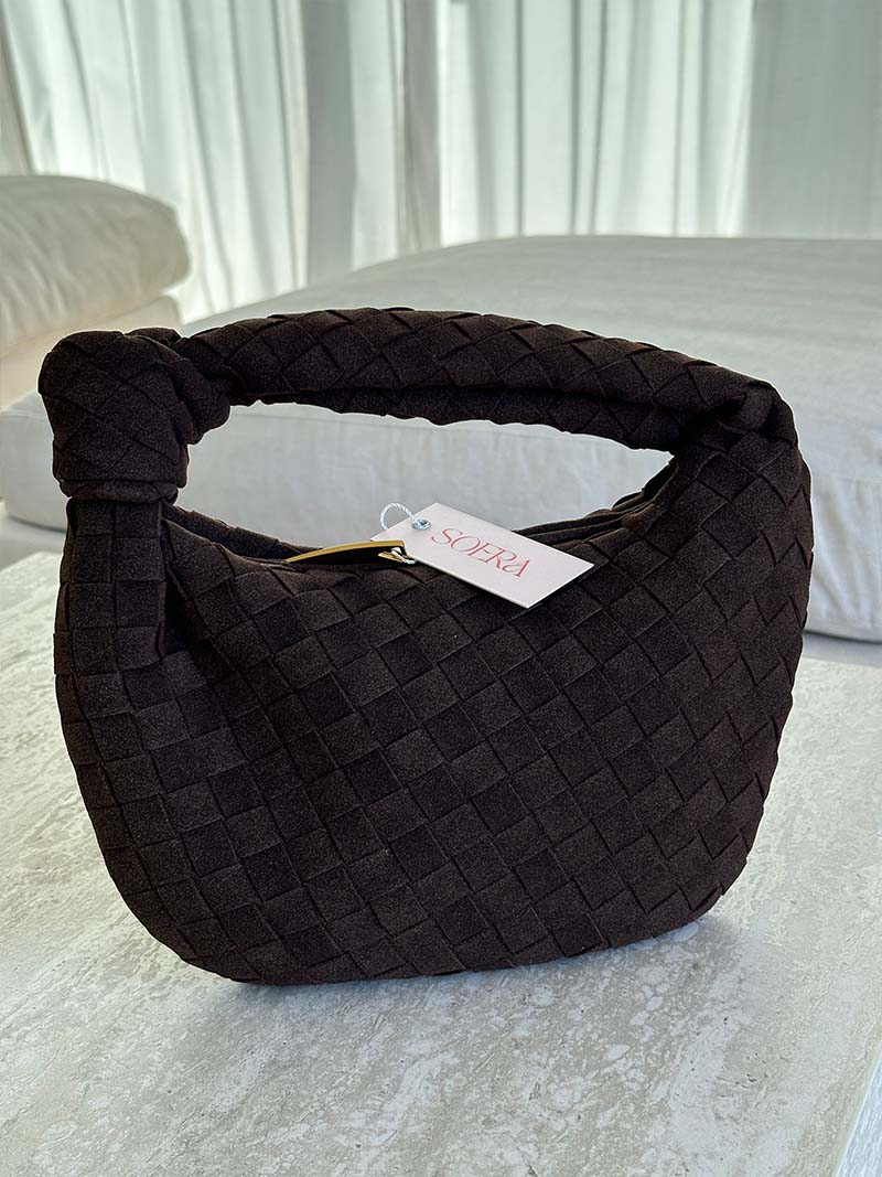 Ilyse | Gevlochten Mini-Tas van Suède
