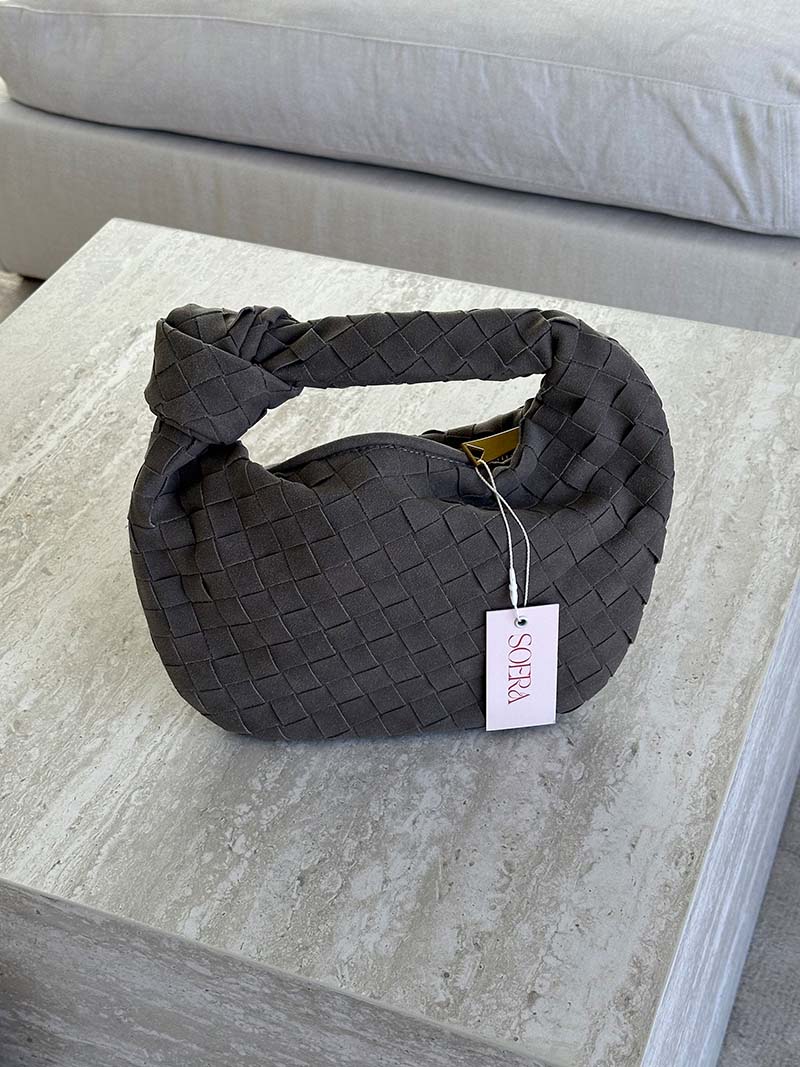 Ilyse | Gevlochten Mini-Tas van Suède