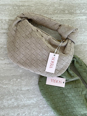 Ilyse | Gevlochten Mini-Tas van Suède