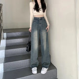Vintage wide leg jeans dames – high waist spijkerbroek met retro look