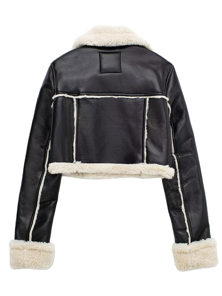 Anna | Warme Kunstlederjacke