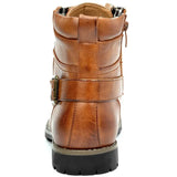 Gijs™ Robuuste Leren Herenboots met Gesp en Vetersluiting