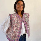 Gewatteerd Gilet met Bloemenprint | Boho Stijl | Lichtgewicht en Comfortabel