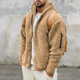 Laurens™ Heren Sherpa Gevoerde Teddy Fleece Jas met Capuchon