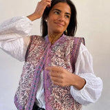 Gewatteerd Gilet met Bloemenprint | Boho Stijl | Lichtgewicht en Comfortabel