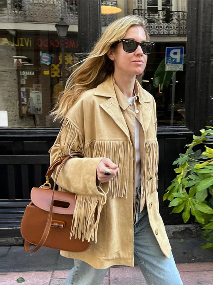 Dakota | Suède Franjejas – Boho-Chic ontmoet Westerse stijl