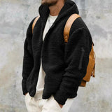 Laurens™ Heren Sherpa Gevoerde Teddy Fleece Jas met Capuchon