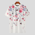 Damiano | Florale Korte Mouwen Shirt voor Heren