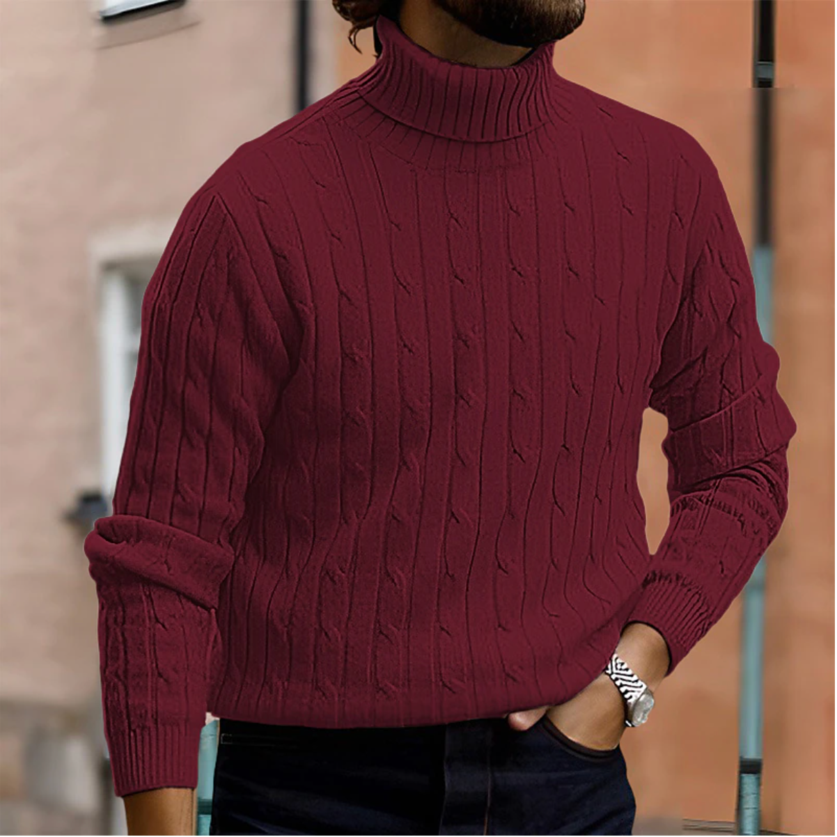 Elegante en Stijlvolle Coltrui voor Heren in Verschillende Kleuren