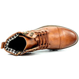 Gijs™ Robuuste Leren Herenboots met Gesp en Vetersluiting