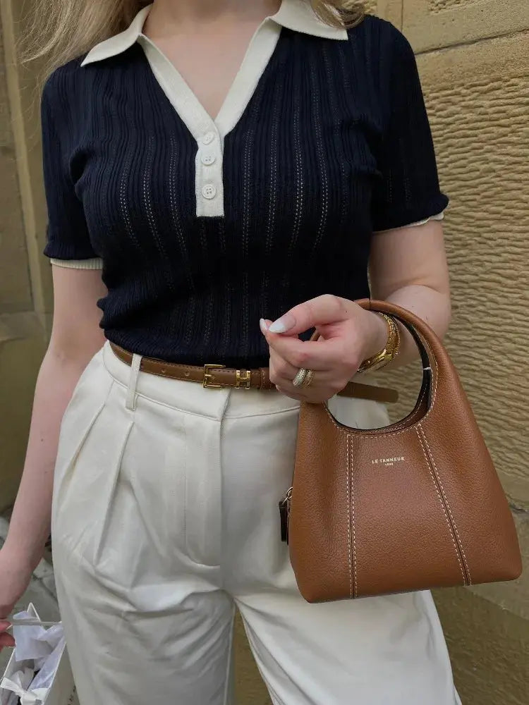 Laura | Stijlvol Strik Poloshirt met Kraag in Slim Fit