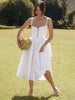 Elena | Luchtige Linnen Zomerjurk met Romantische Details