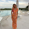 Maxi-jurk met ruches en bloemenpatroon – stijlvolle zomerlook met een vrouwelijke touch