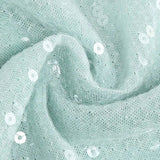 Maya | Spitze Front Lange Mouwen Mintgroene Glitters Jurk Dames