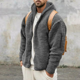 Laurens™ Heren Sherpa Gevoerde Teddy Fleece Jas met Capuchon