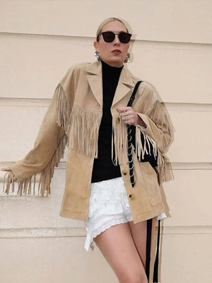 Dakota | Suède Franjejas – Boho-Chic ontmoet Westerse stijl