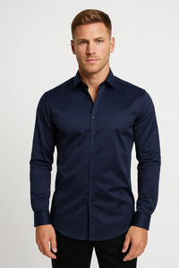 Elegant Slim Fit Overhemd voor Zakelijke en Casual Stijl