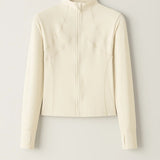 Elegante Top met Hoge Hals en Getailleerde Pasvorm
