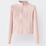 Elegante Top met Hoge Hals en Getailleerde Pasvorm