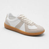 Retro Sneakers met Suède Details en Comfortzool